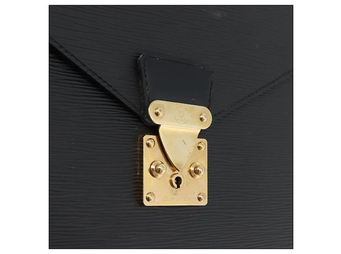 LOUIS VUITTON Cartella Consulente Epi Nera M54422 LV Auth ep13531 Nero - vista 18