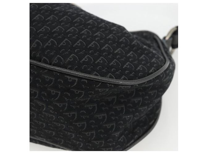 Borsa a Spalla in Tela Trotter Christian Dior Nera Argento Auth BSZ280SAV Nero - vista 10