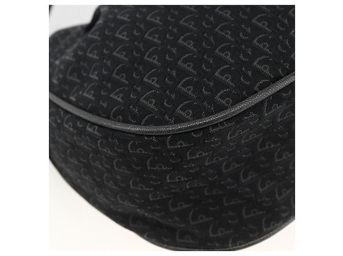 Borsa a Spalla in Tela Trotter Christian Dior Nera Argento Auth BSZ280SAV Nero - vista 11