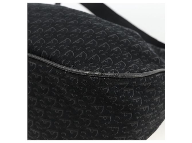Borsa a Spalla in Tela Trotter Christian Dior Nera Argento Auth BSZ280SAV Nero - vista 12