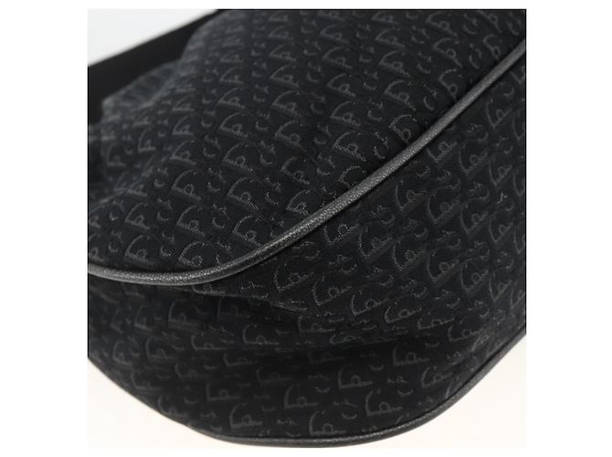 Borsa a Spalla in Tela Trotter Christian Dior Nera Argento Auth BSZ280SAV Nero - vista 13