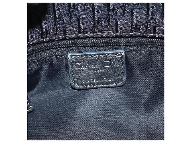 Borsa a Spalla in Tela Trotter Christian Dior Nera Argento Auth BSZ280SAV Nero - vista 14