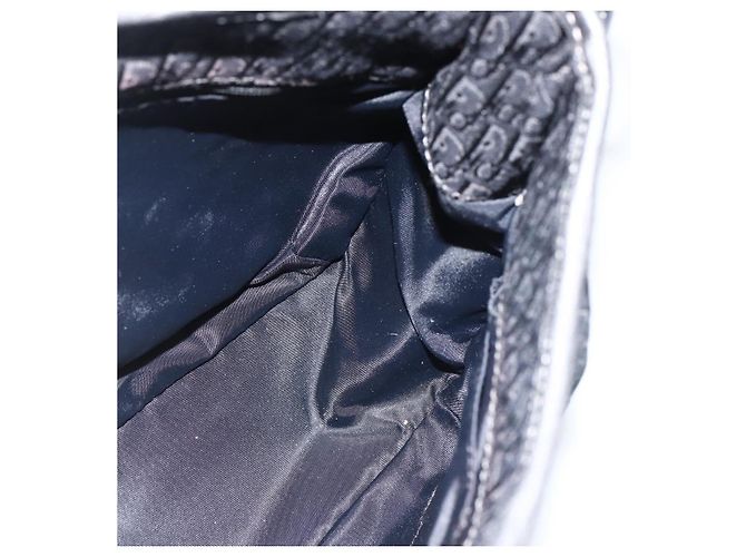 Borsa a Spalla in Tela Trotter Christian Dior Nera Argento Auth BSZ280SAV Nero - vista 16
