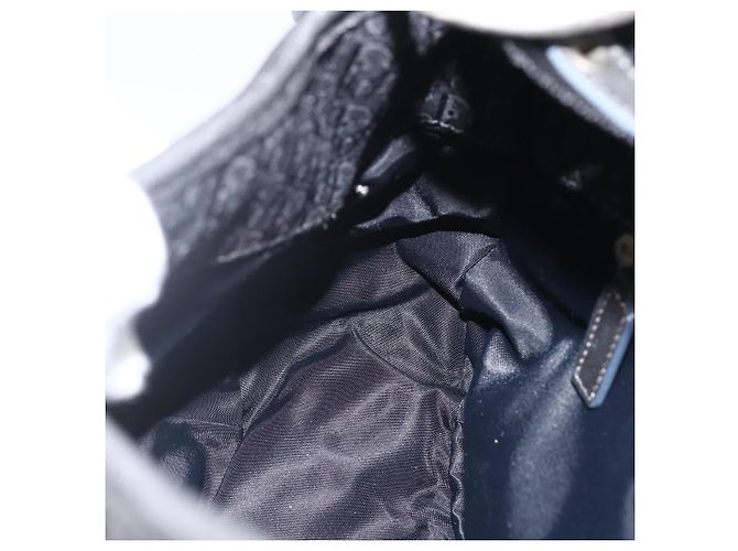Borsa a Spalla in Tela Trotter Christian Dior Nera Argento Auth BSZ280SAV Nero - vista 17