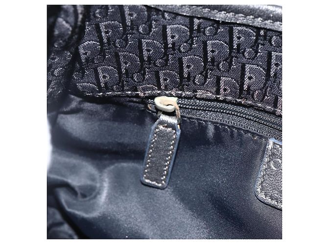Borsa a Spalla in Tela Trotter Christian Dior Nera Argento Auth BSZ280SAV Nero - vista 18