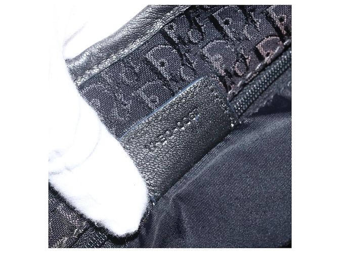 Borsa a Spalla in Tela Trotter Christian Dior Nera Argento Auth BSZ280SAV Nero - vista 20