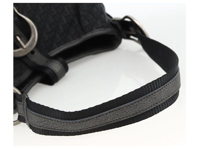 Borsa a Spalla in Tela Trotter Christian Dior Nera Argento Auth BSZ280SAV Nero - vista 7