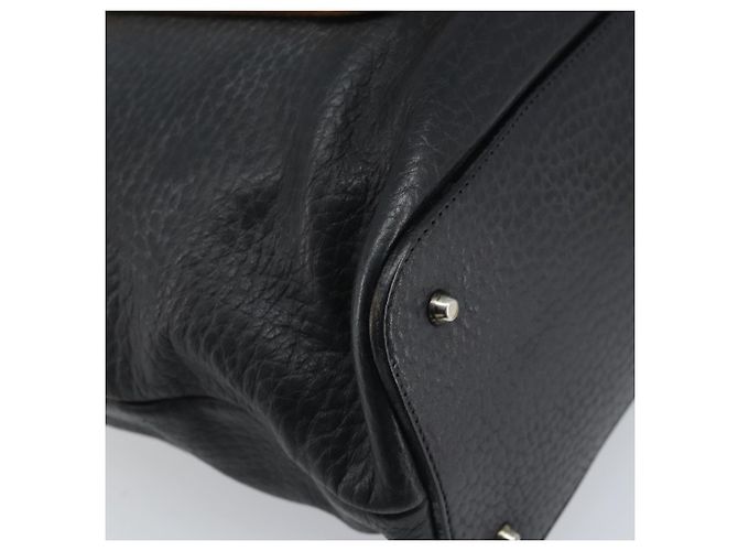 Chloé Borsa Tote in Pelle Nera e Oro Chloe Sally Auth BA10963 Nero D'oro - vista 11