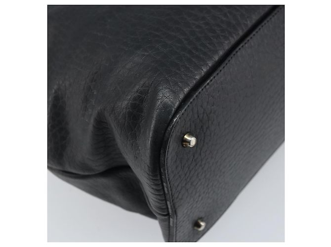 Chloé Borsa Tote in Pelle Nera e Oro Chloe Sally Auth BA10963 Nero D'oro - vista 13