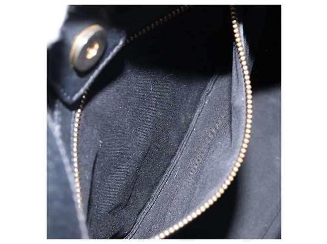 Chloé Borsa Tote in Pelle Nera e Oro Chloe Sally Auth BA10963 Nero D'oro - vista 20
