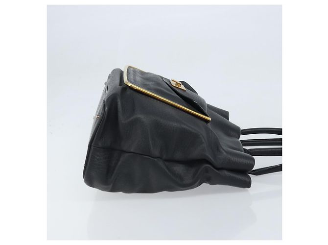 Chloé Borsa Tote in Pelle Nera e Oro Chloe Sally Auth BA10963 Nero D'oro - vista 4