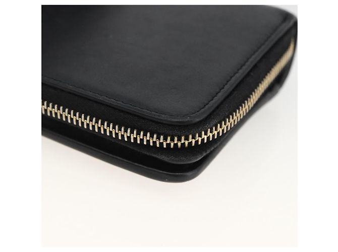 Portafoglio SAINT LAURENT Pelle Nera Oro Auth bs33776 Nero D'oro - vista 10