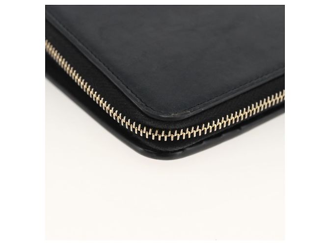 Portafoglio SAINT LAURENT Pelle Nera Oro Auth bs33776 Nero D'oro - vista 11