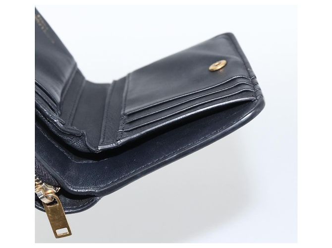 Portafoglio SAINT LAURENT Pelle Nera Oro Auth bs33776 Nero D'oro - vista 16