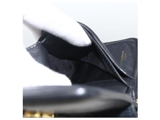 Portafoglio SAINT LAURENT Pelle Nera Oro Auth bs33776 Nero D'oro - vista 19