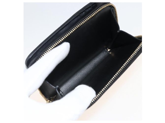 Portafoglio SAINT LAURENT Pelle Nera Oro Auth bs33776 Nero D'oro - vista 20