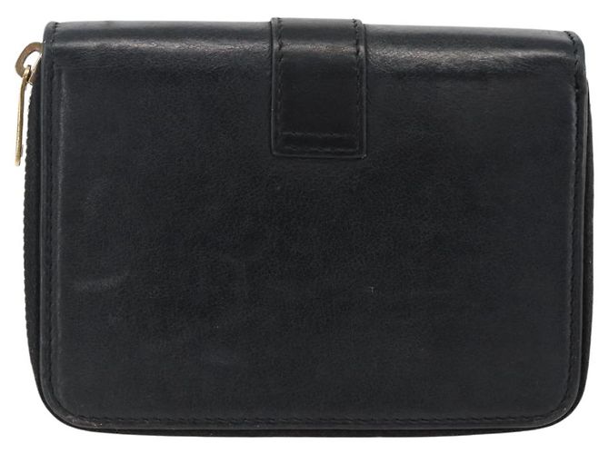 Portafoglio SAINT LAURENT Pelle Nera Oro Auth bs33776 Nero D'oro - vista 3