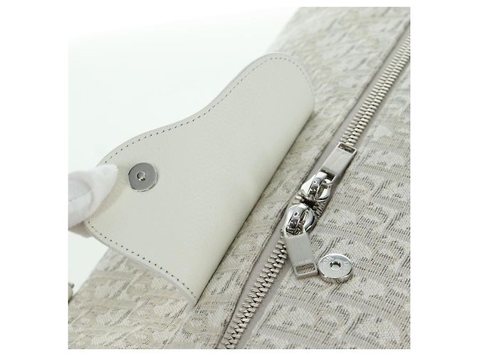 Borsa Boston in tela Trotter Christian Dior 2 in 1 Bianca Auth LNZ433SM - vista 19