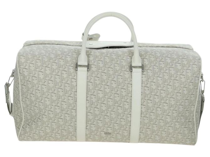 Borsa Boston in tela Trotter Christian Dior 2 in 1 Bianca Auth LNZ433SM - vista 2