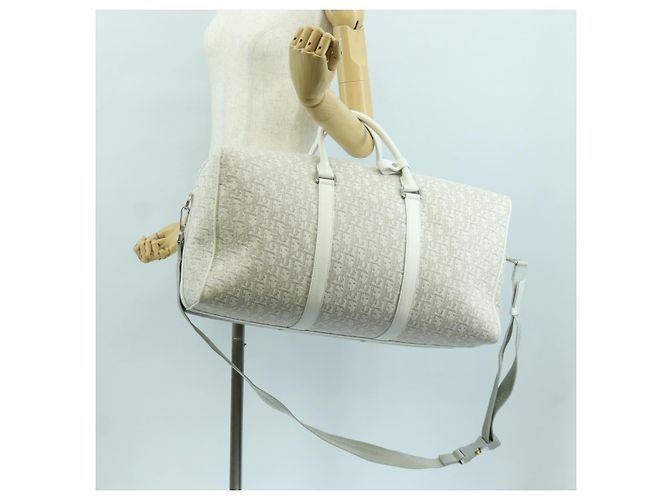 Borsa Boston in tela Trotter Christian Dior 2 in 1 Bianca Auth LNZ433SM - vista 28