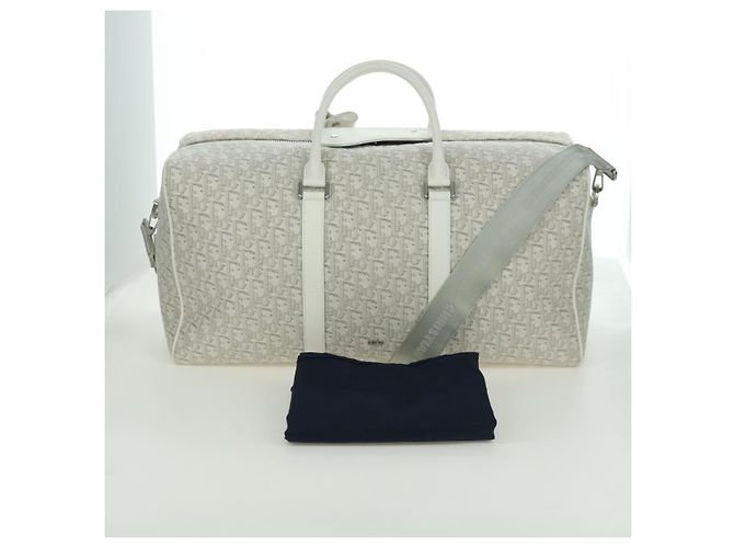 Borsa Boston in tela Trotter Christian Dior 2 in 1 Bianca Auth LNZ433SM - vista 29