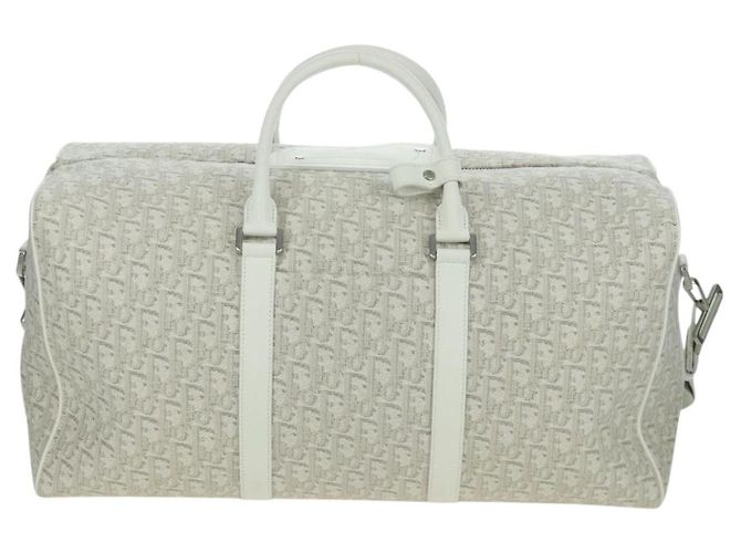Borsa Boston in tela Trotter Christian Dior 2 in 1 Bianca Auth LNZ433SM - vista 3