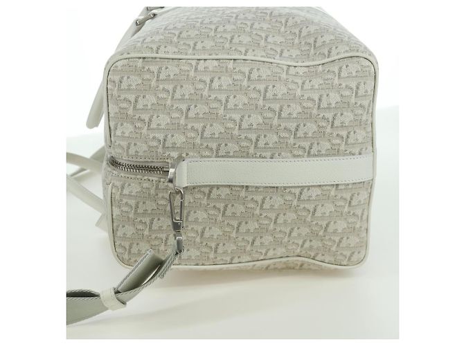 Borsa Boston in tela Trotter Christian Dior 2 in 1 Bianca Auth LNZ433SM - vista 4