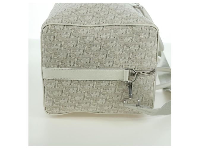 Borsa Boston in tela Trotter Christian Dior 2 in 1 Bianca Auth LNZ433SM - vista 5