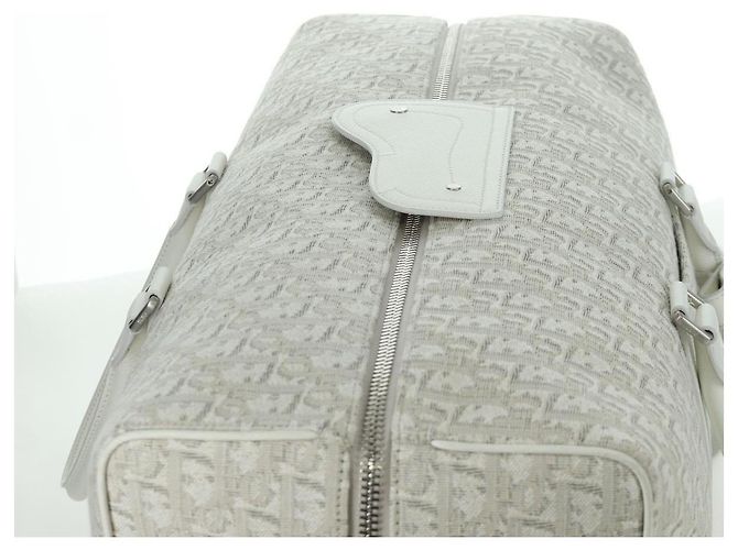Borsa Boston in tela Trotter Christian Dior 2 in 1 Bianca Auth LNZ433SM - vista 6
