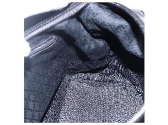 Borsa a mano in nylon nero e argento Gucci Bamboo Auth hk3536 - vista 17