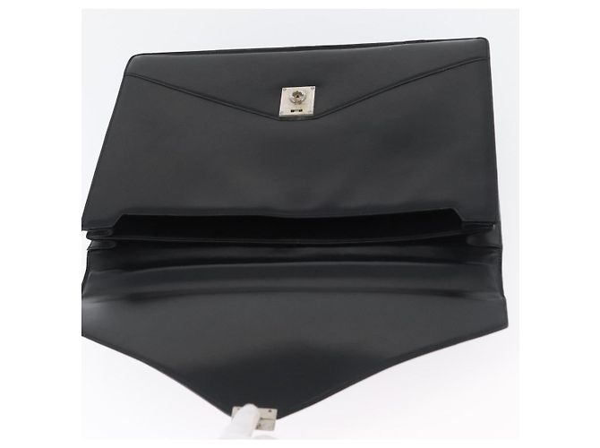 LOEWE Borsa da lavoro Anagram Pelle Nera Argento Auth bs33809 Nero - vista 10
