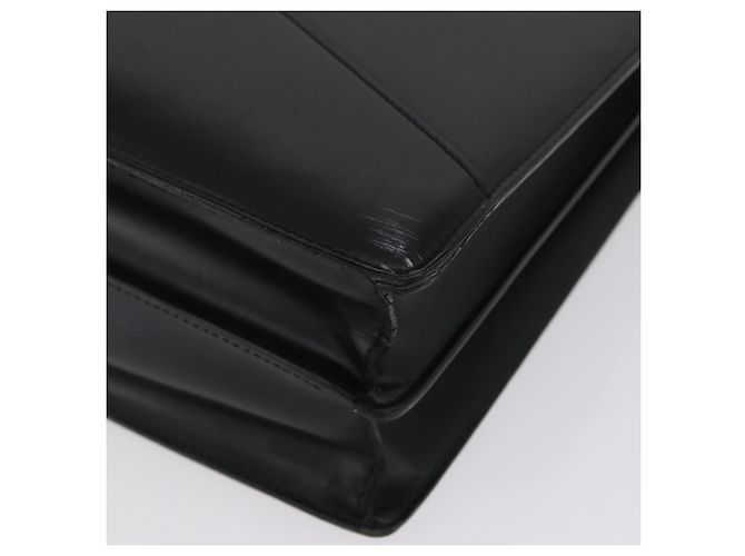 LOEWE Borsa da lavoro Anagram Pelle Nera Argento Auth bs33809 Nero - vista 14