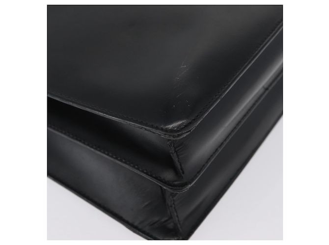 LOEWE Borsa da lavoro Anagram Pelle Nera Argento Auth bs33809 Nero - vista 15