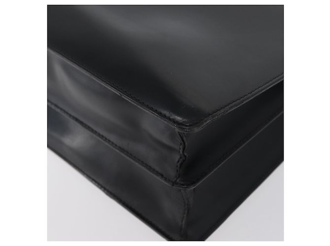 LOEWE Borsa da lavoro Anagram Pelle Nera Argento Auth bs33809 Nero - vista 16