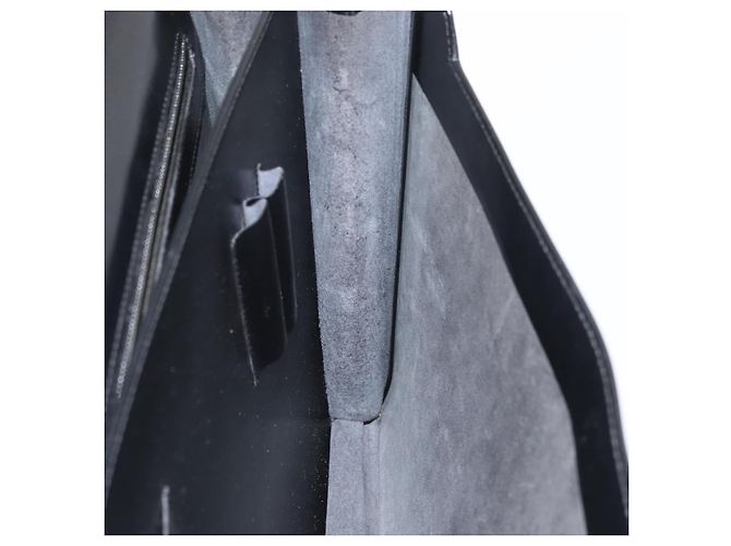 LOEWE Borsa da lavoro Anagram Pelle Nera Argento Auth bs33809 Nero - vista 24