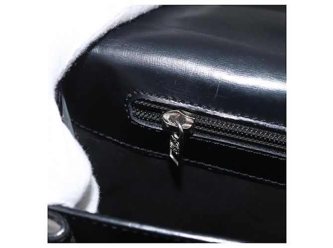 LOEWE Borsa da lavoro Anagram Pelle Nera Argento Auth bs33809 Nero - vista 25