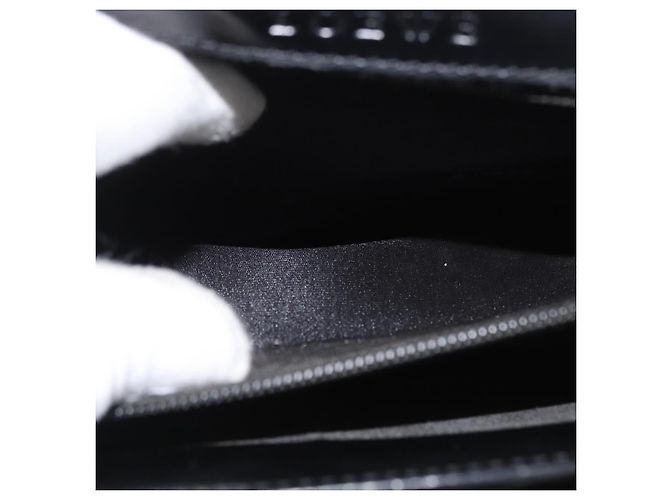 LOEWE Borsa da lavoro Anagram Pelle Nera Argento Auth bs33809 Nero - vista 26