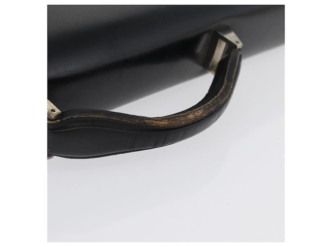 LOEWE Borsa da lavoro Anagram Pelle Nera Argento Auth bs33809 Nero - vista 7