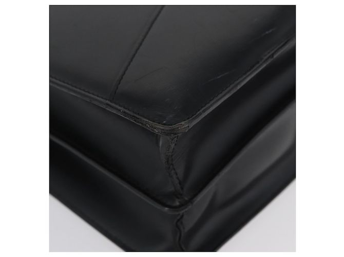 LOEWE Borsa da lavoro Anagram Pelle Nera Argento Auth bs33809 Nero - vista 9