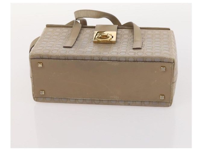 Borsa Salvatore Ferragamo in pelle nylon 4 pezzi Nero Beige Bianco Auth mr2116 - vista 24