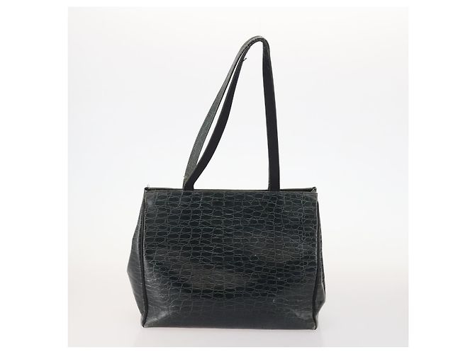 Borsa Salvatore Ferragamo in pelle nylon 4 pezzi Nero Beige Bianco Auth mr2116 - vista 3