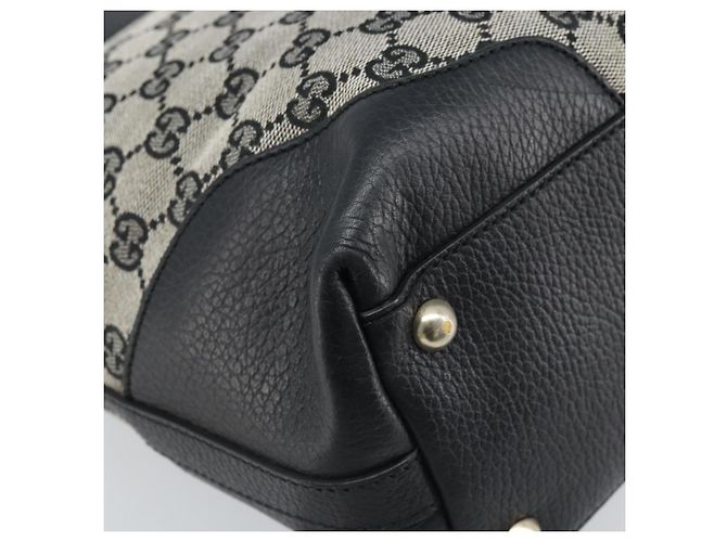 Borsa Tote GG Canvas Gucci Nera Oro 272377 Auth ka2892 Nero D'oro - vista 14
