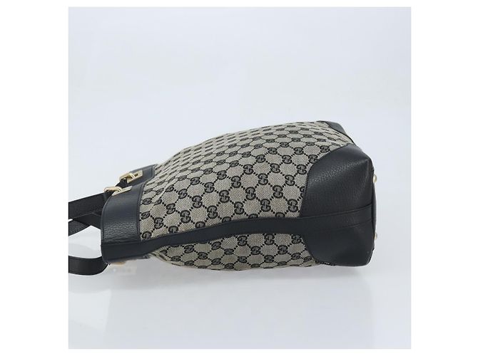 Borsa Tote GG Canvas Gucci Nera Oro 272377 Auth ka2892 Nero D'oro - vista 5