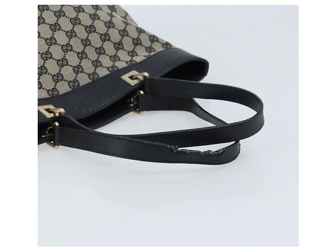 Borsa Tote GG Canvas Gucci Nera Oro 272377 Auth ka2892 Nero D'oro - vista 7