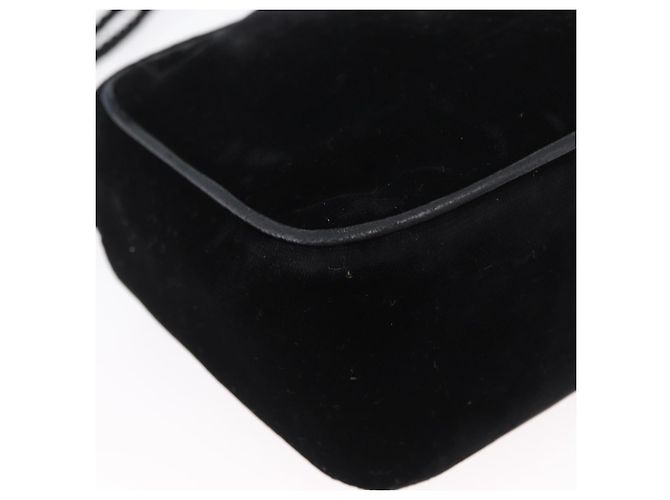 Borsa a Spalla CHANEL Velluto Nero Oro CC Auth ARZ008SAV D'oro - vista 12