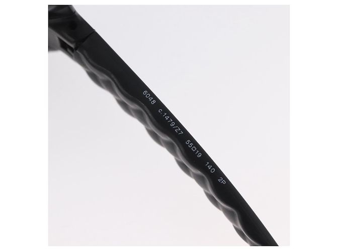Gafas de sol CHANEL de plástico Negro CC Auth ka2963 - vista 12