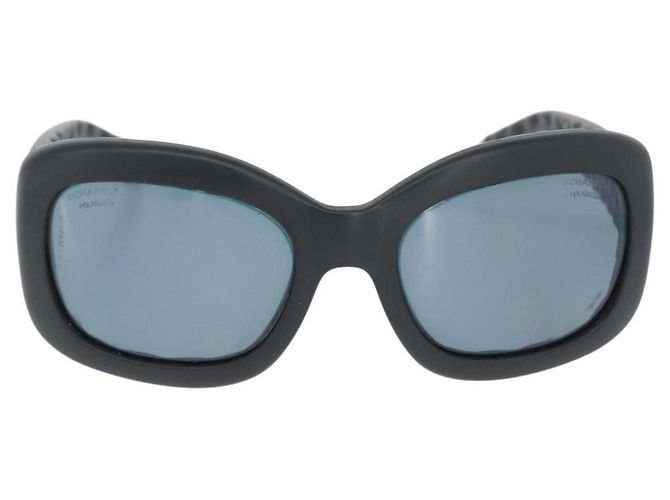 Gafas de sol CHANEL de plástico Negro CC Auth ka2963 - vista 2