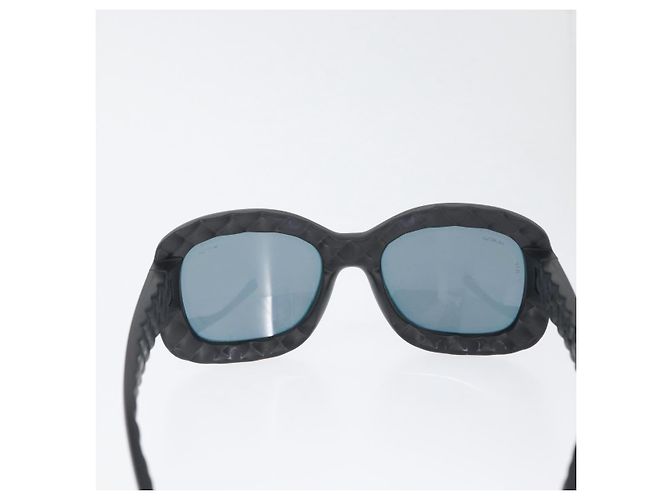 Gafas de sol CHANEL de plástico Negro CC Auth ka2963 - vista 3