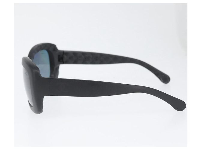 Gafas de sol CHANEL de plástico Negro CC Auth ka2963 - vista 8