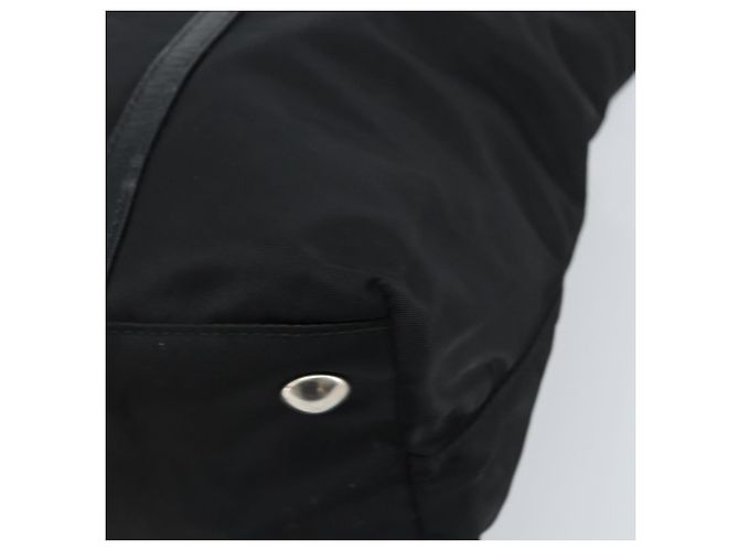 Borsa Tote Prada in nylon nero argento Auth BA10973 - vista 12